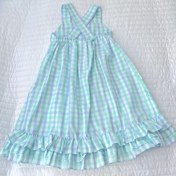 NWT! Gingham Tiered Ruffle Dress from Banana Split Kids - Picture 2 of 5